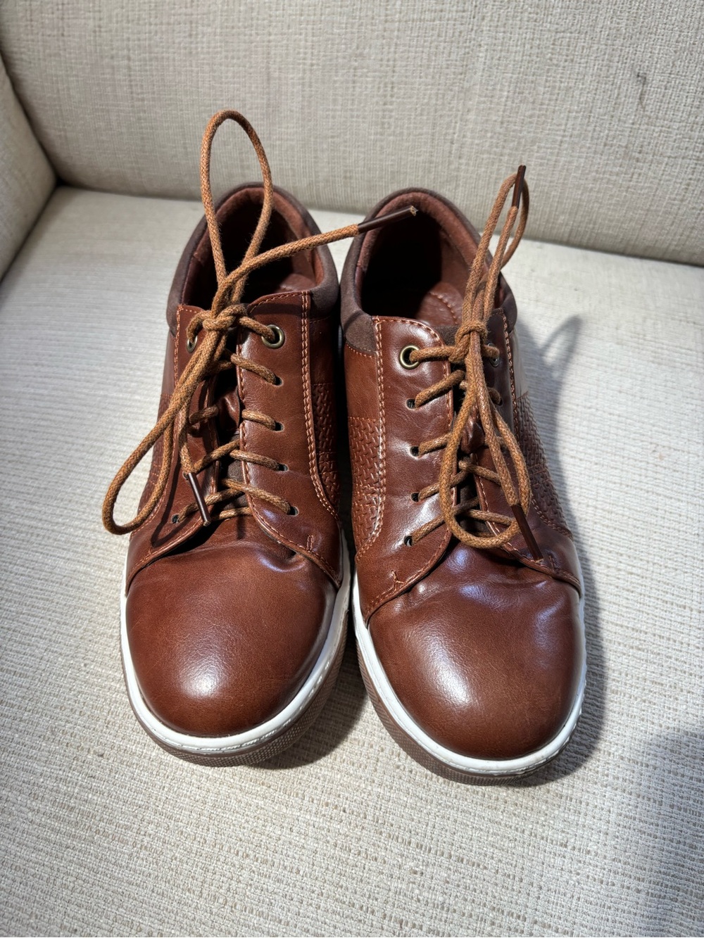 Boy’s Casual Brown Leather Lace-Up Shoes